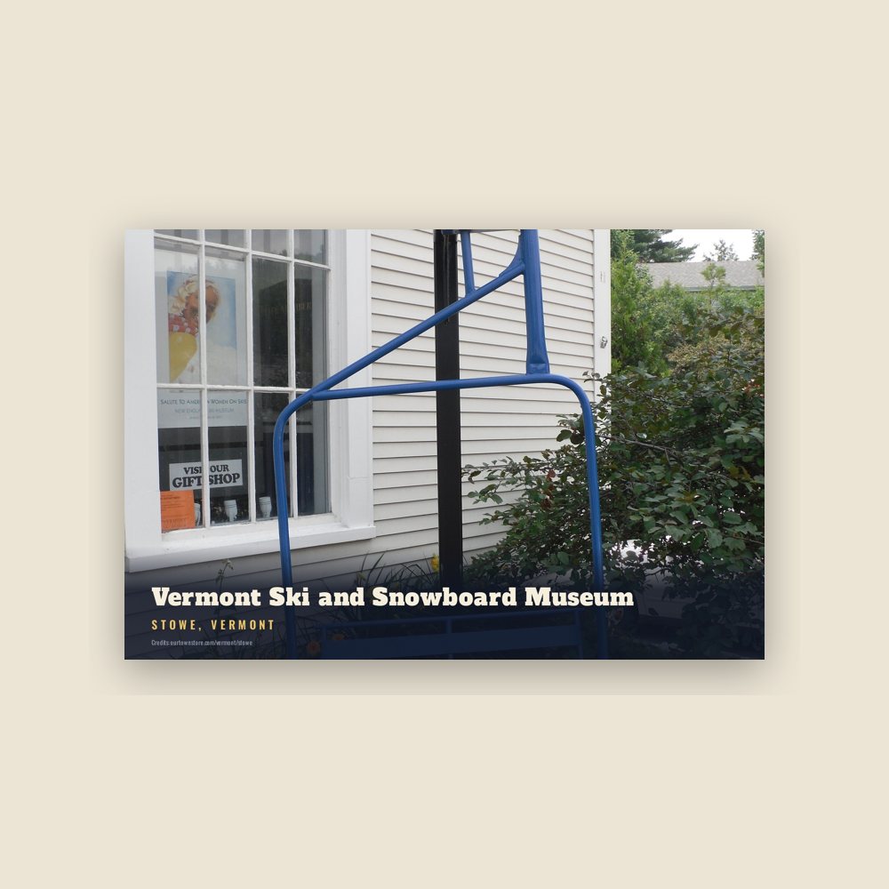 Stowe Vermont Ski and Snowboard Museum Postcard