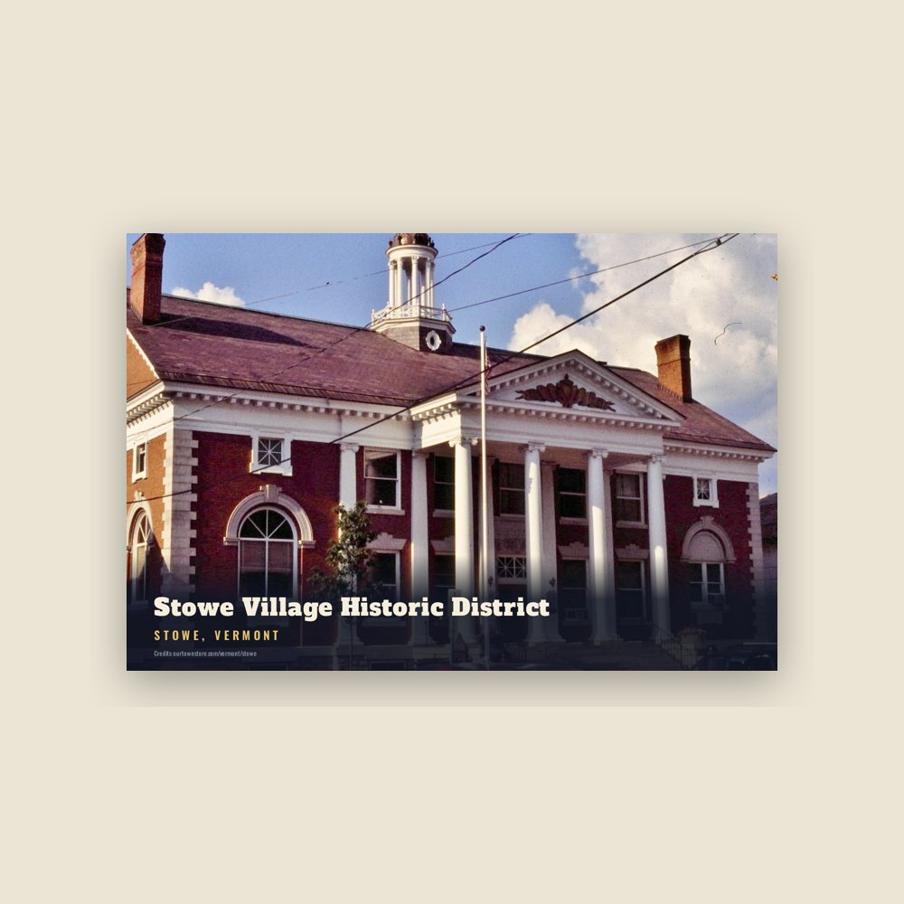 Stowe Stowe Village Historic District Postcard