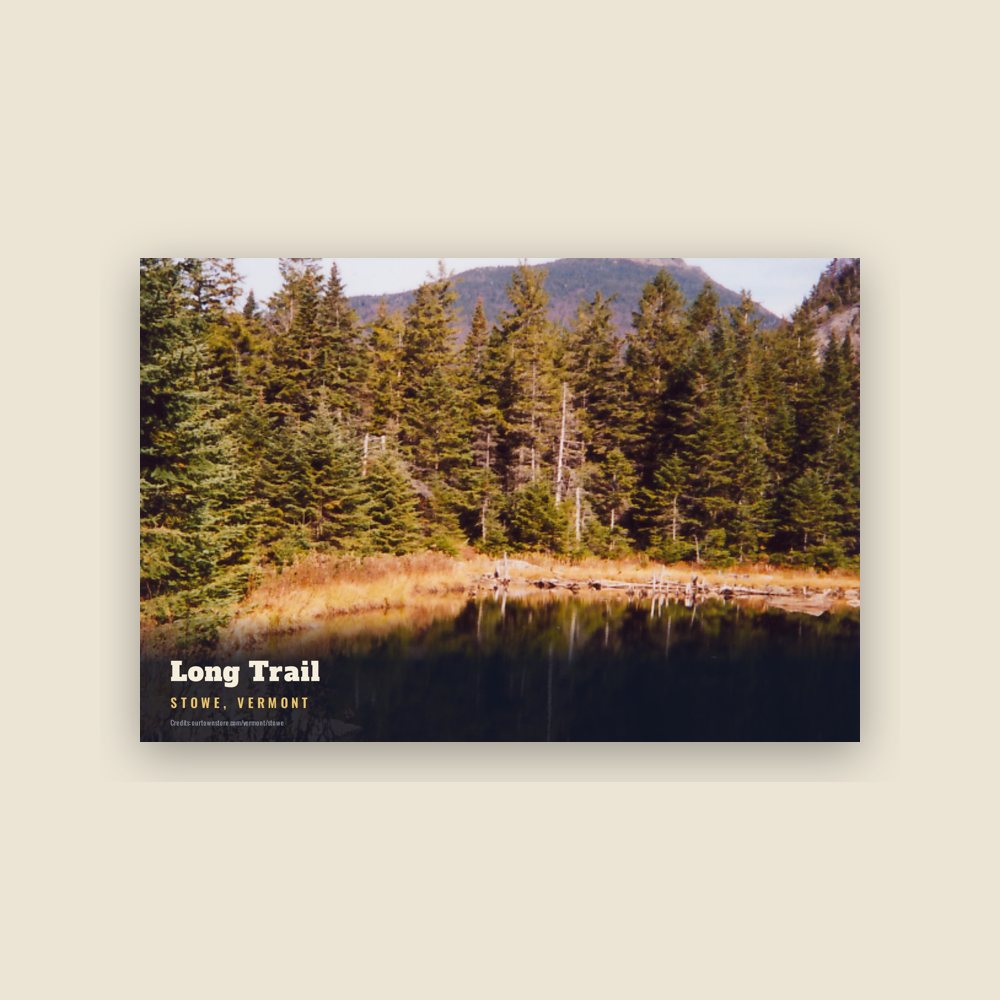 Stowe Long Trail Postcard