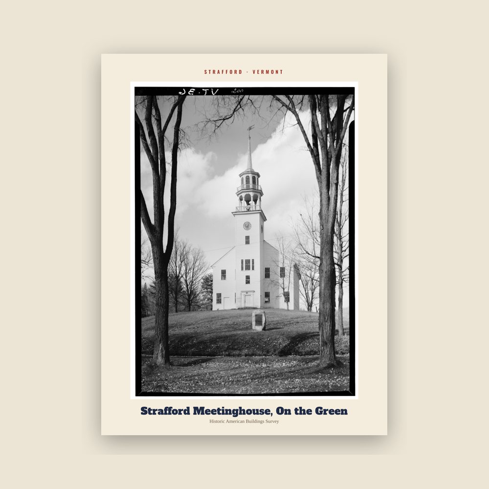 Strafford Strafford Meetinghouse, On the Green Archive Print