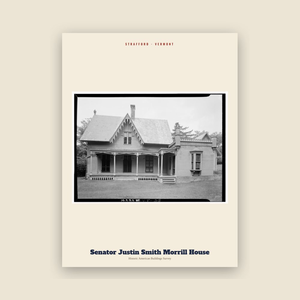 Strafford Senator Justin Smith Morrill House Archive Print