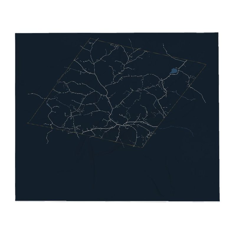 Strafford Street Map Throw Blanket