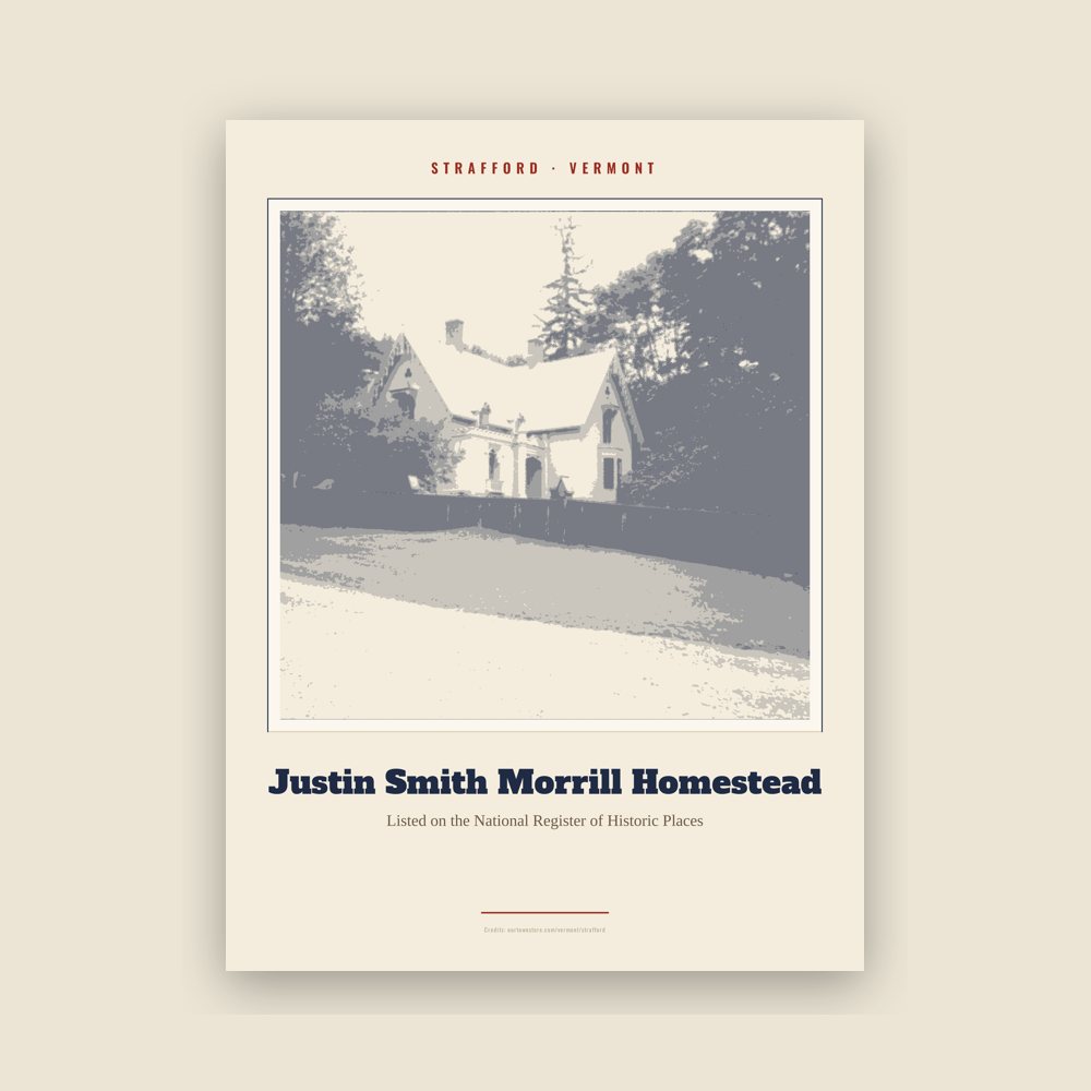 Strafford Justin Smith Morrill Homestead Landmark Print
