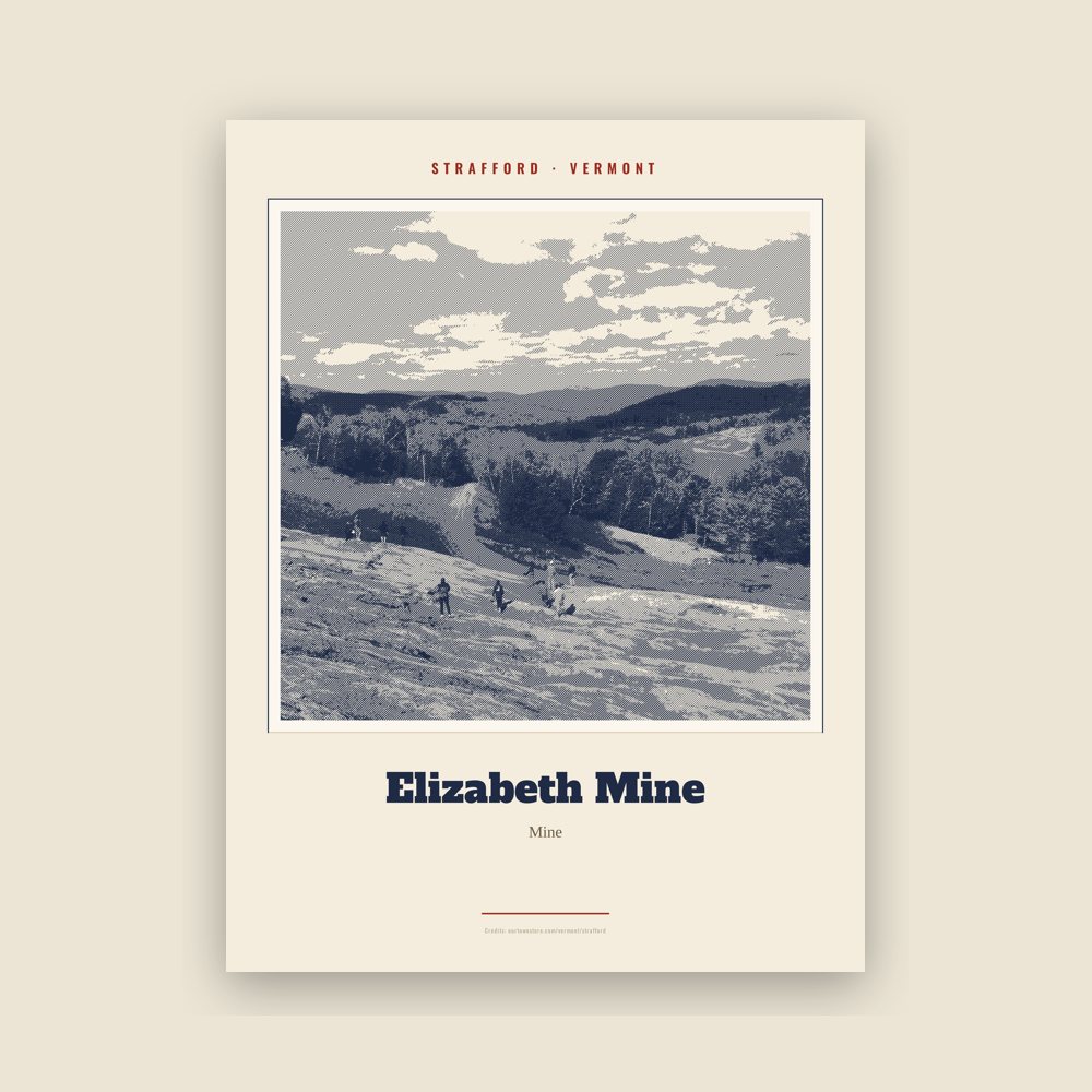 Strafford Elizabeth Mine Landmark Print
