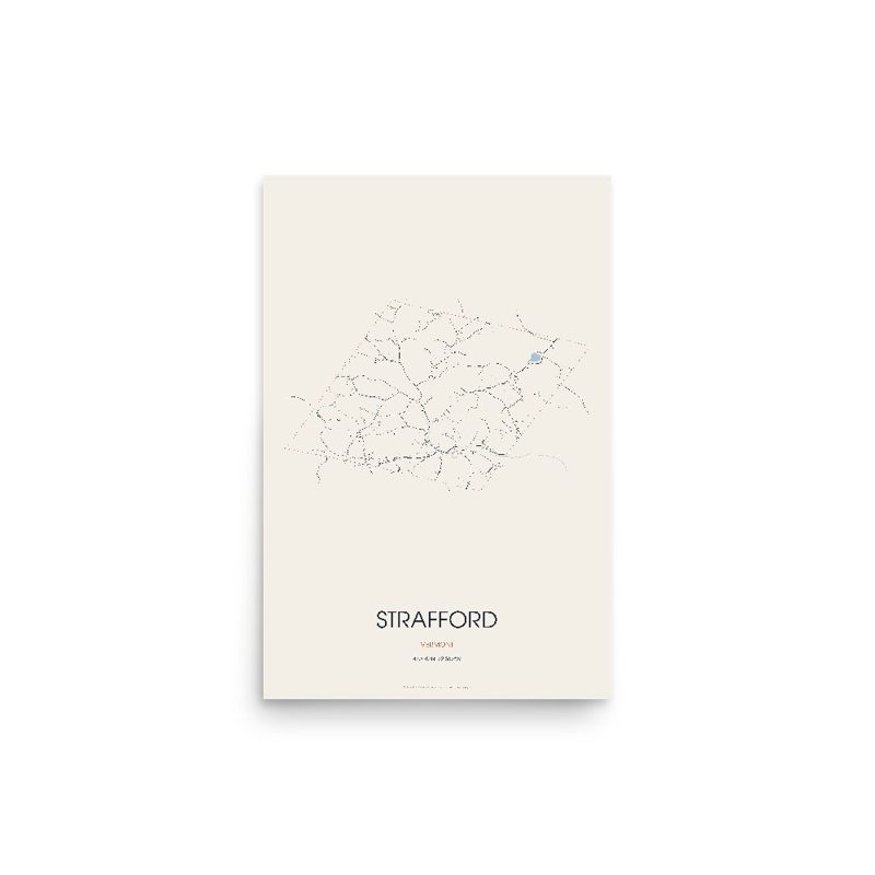 Strafford Street Map Poster · Linen