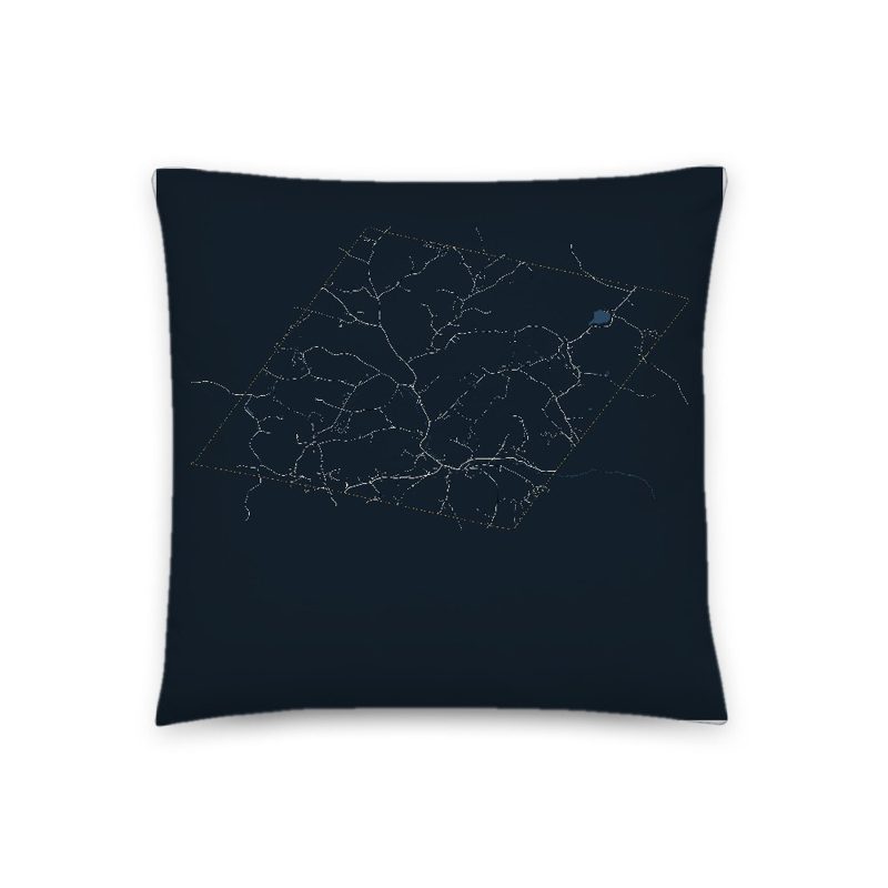 Strafford Map Throw Pillow