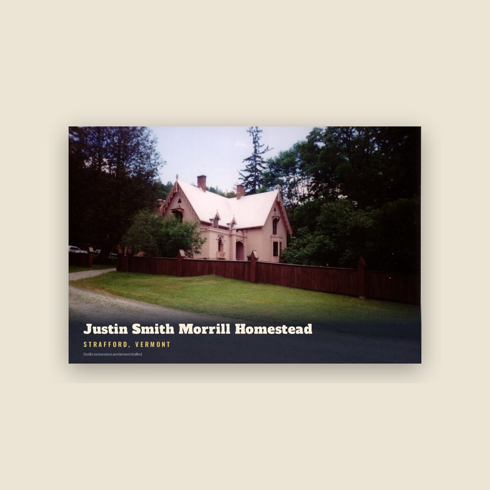Strafford Justin Smith Morrill Homestead Postcard