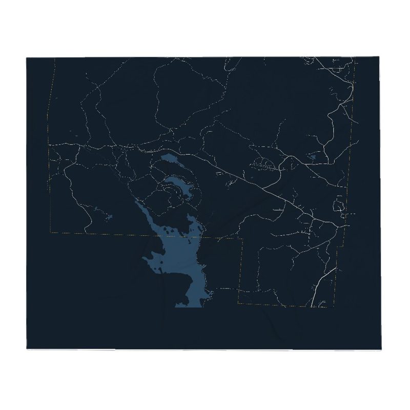 Stratton Street Map Throw Blanket