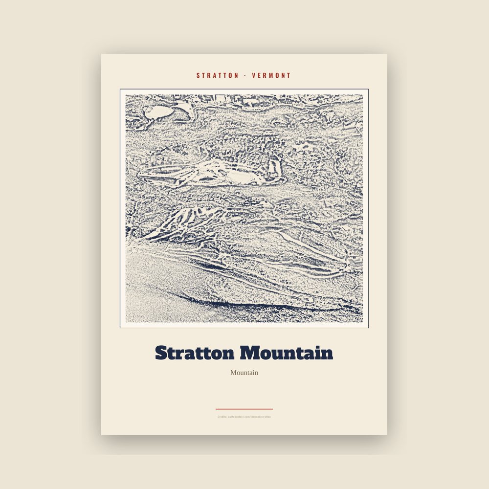 Stratton Stratton Mountain Landmark Print