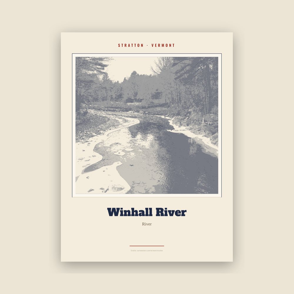 Stratton Winhall River Landmark Print