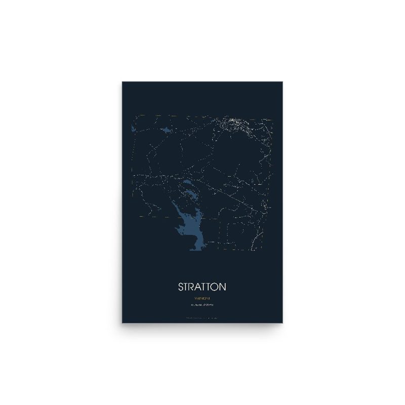 Stratton Street Map Poster · Midnight
