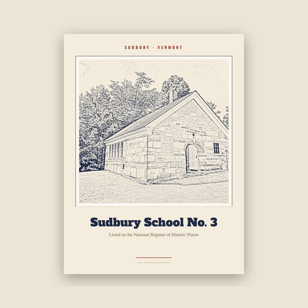 Sudbury Sudbury School No. 3 Landmark Print