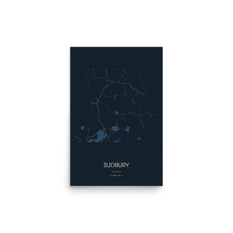 Sudbury Street Map Poster · Midnight