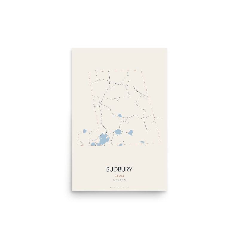 Sudbury Street Map Poster · Linen