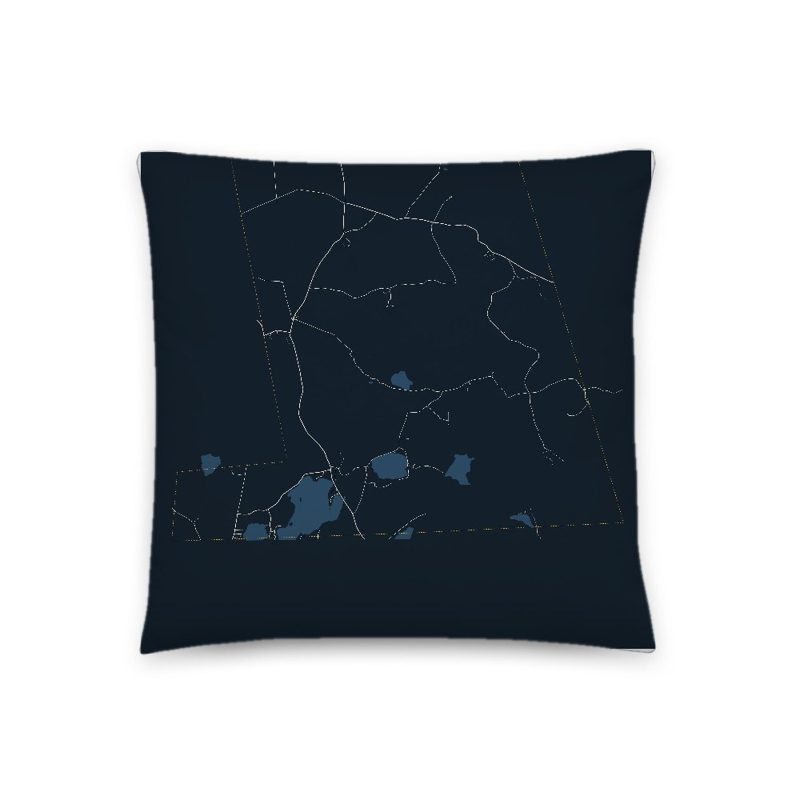 Sudbury Map Throw Pillow