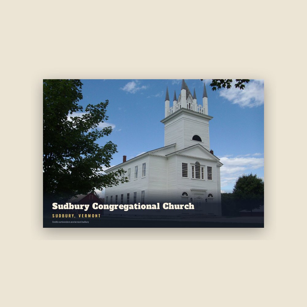 Sudbury Sudbury Congregational Church Postcard
