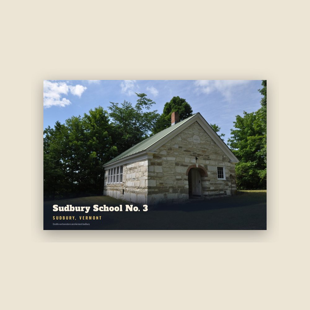 Sudbury Sudbury School No. 3 Postcard