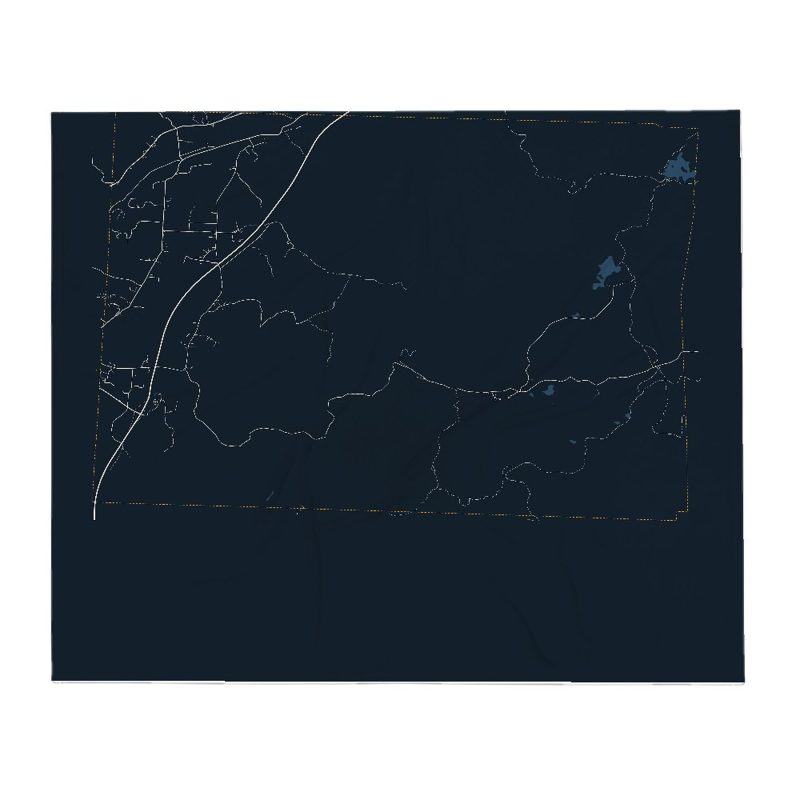 Sunderland Street Map Throw Blanket