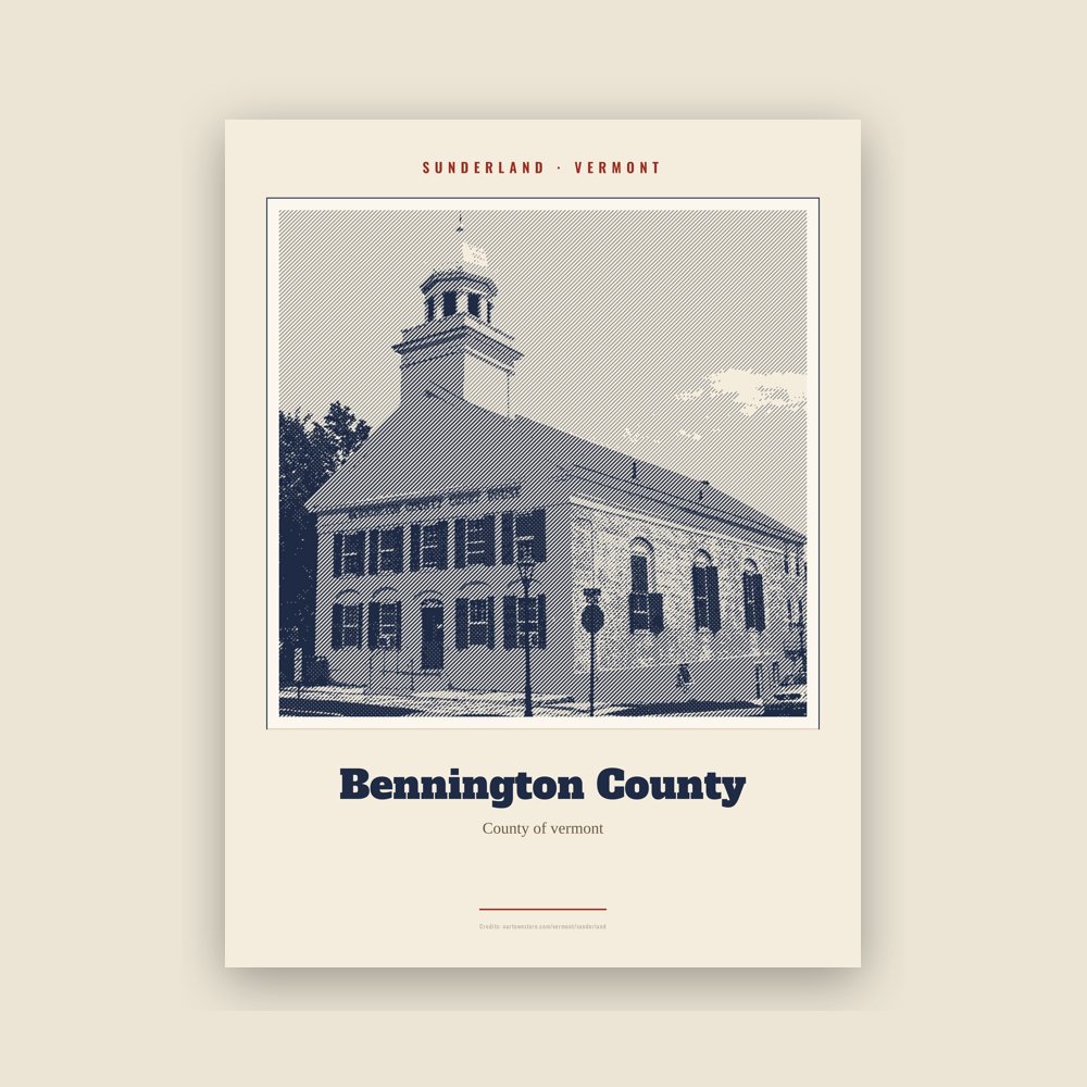 Sunderland Bennington County Landmark Print
