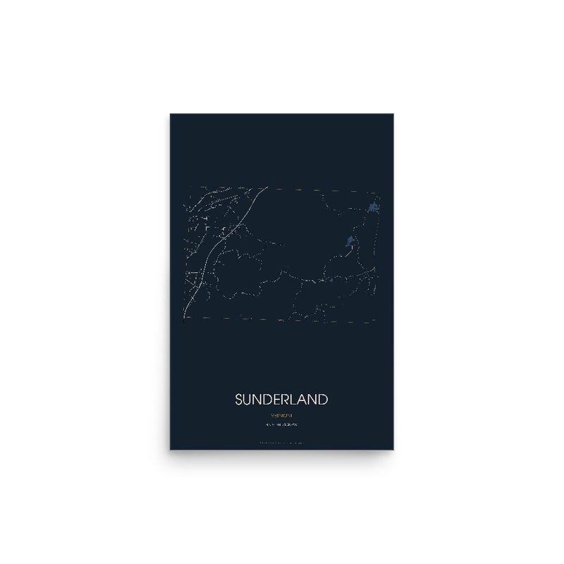 Sunderland Street Map Poster · Midnight