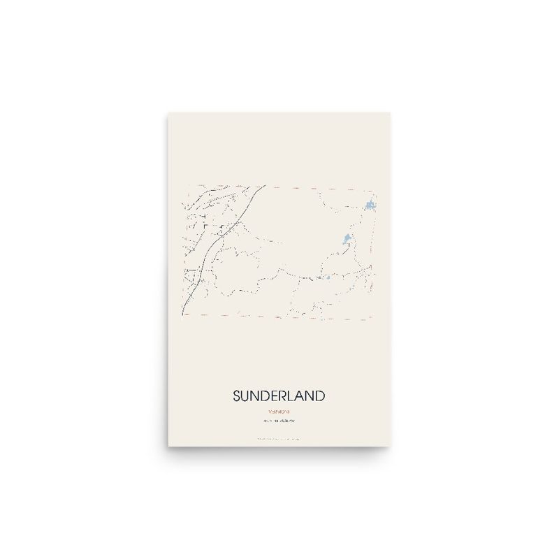 Sunderland Street Map Poster · Linen