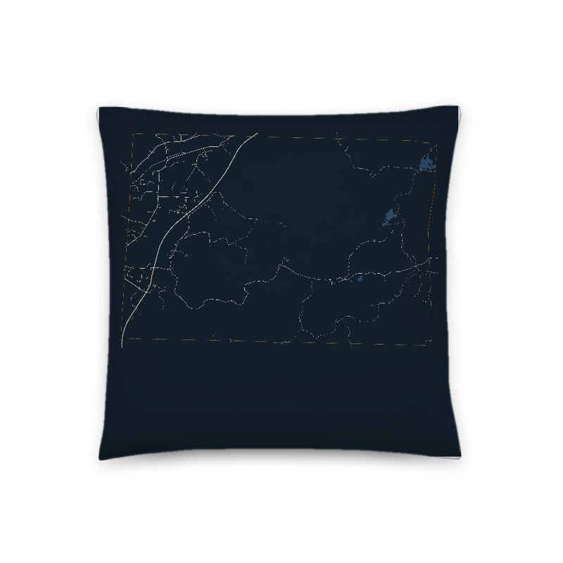 Sunderland Map Throw Pillow
