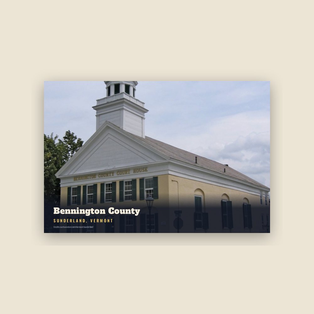 Sunderland Bennington County Postcard