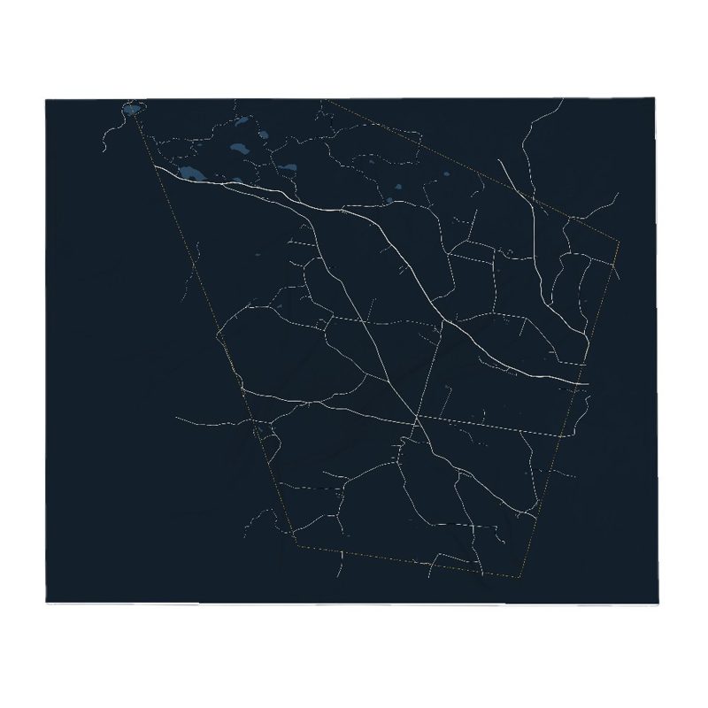Sutton Street Map Throw Blanket