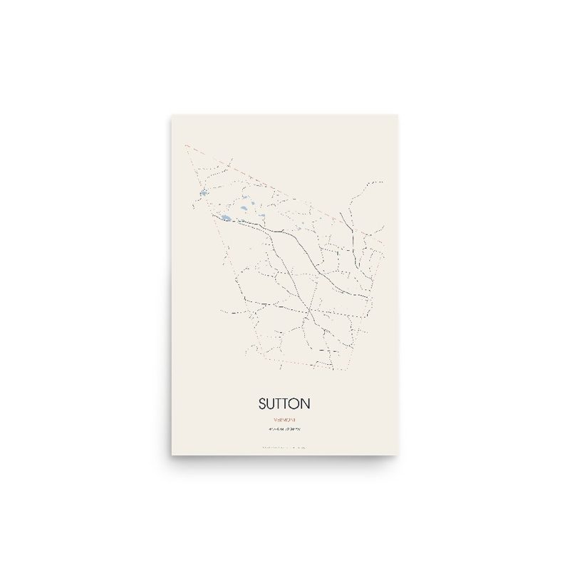 Sutton Street Map Poster · Linen