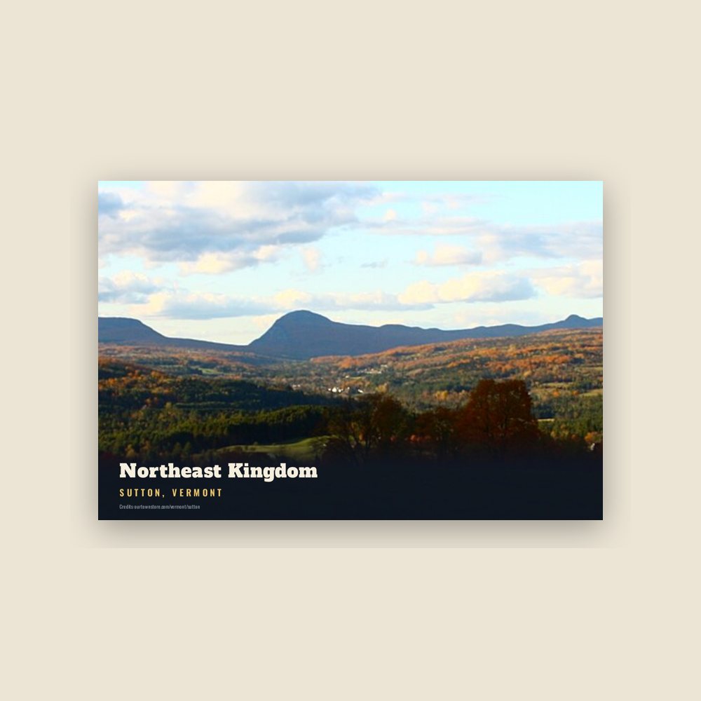 Sutton Northeast Kingdom Postcard