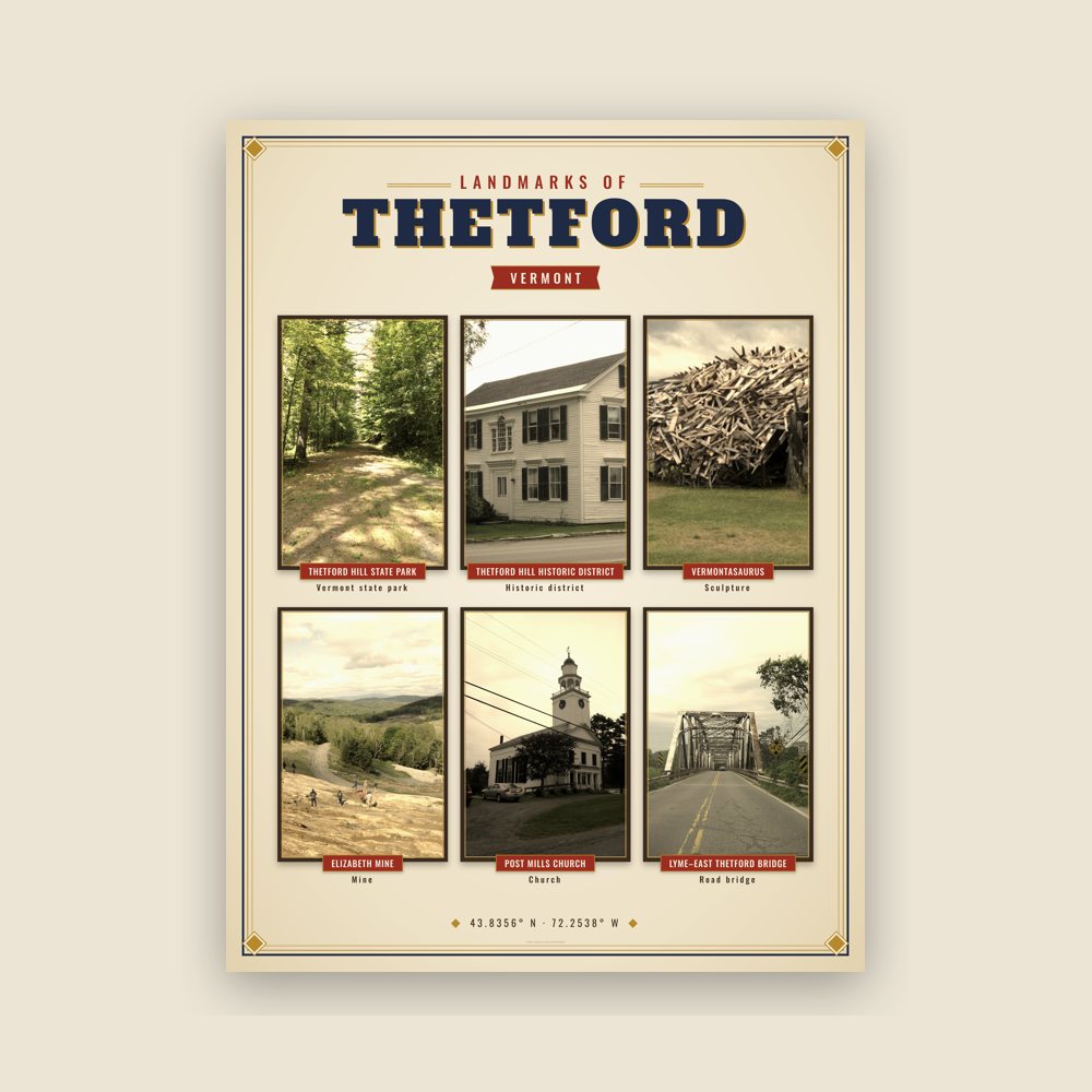 Thetford Landmarks Photo Poster