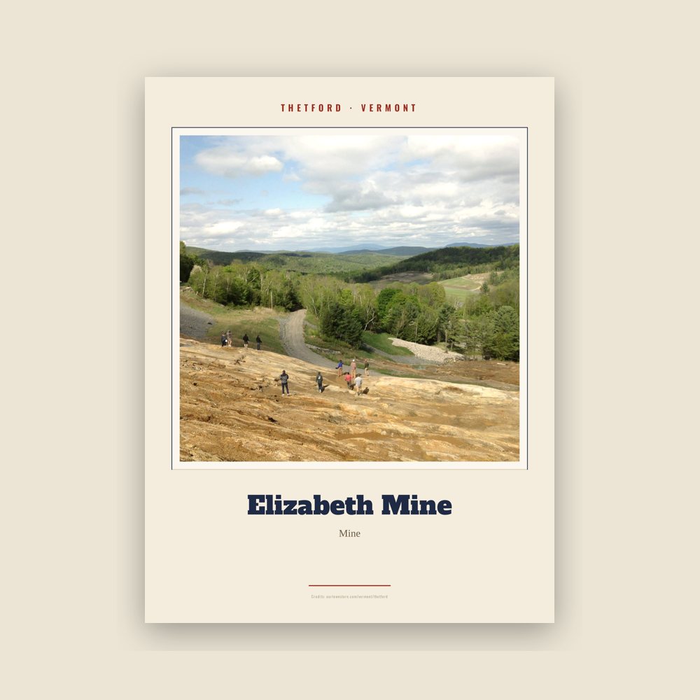 Thetford Elizabeth Mine Landmark Print