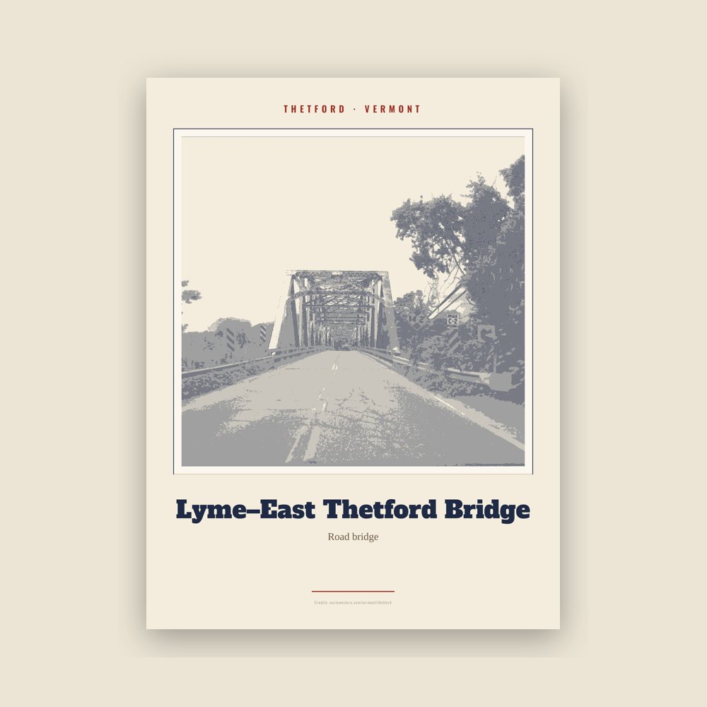 Thetford Lyme–East Thetford Bridge Landmark Print