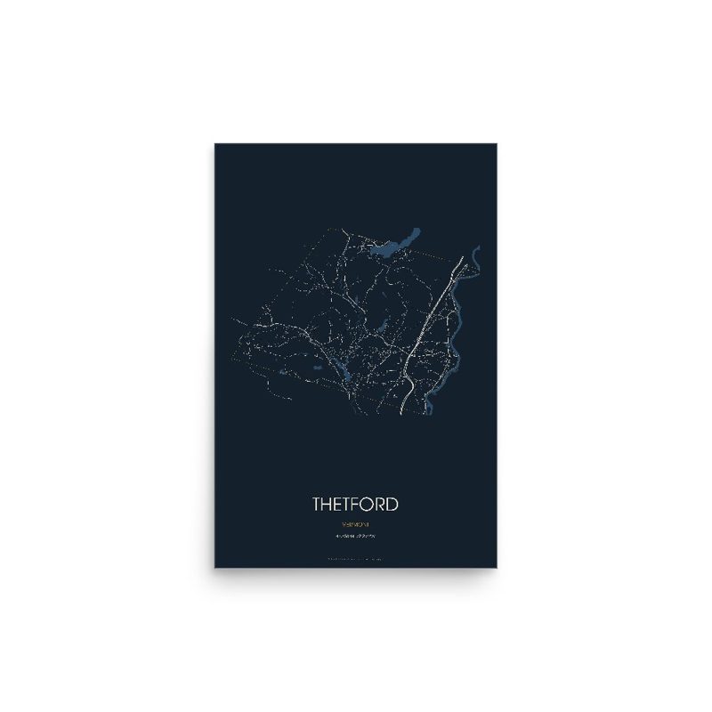 Thetford Street Map Poster · Midnight