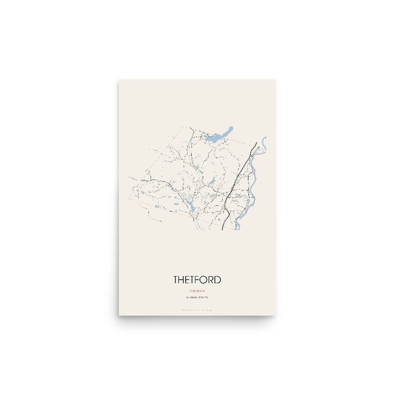 Thetford Street Map Poster · Linen