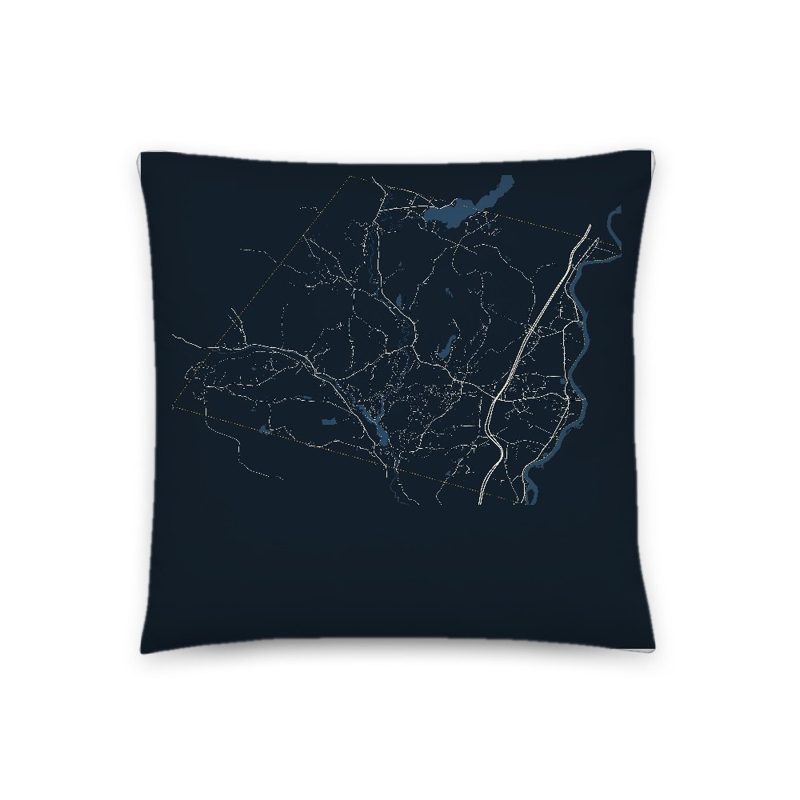 Thetford Map Throw Pillow