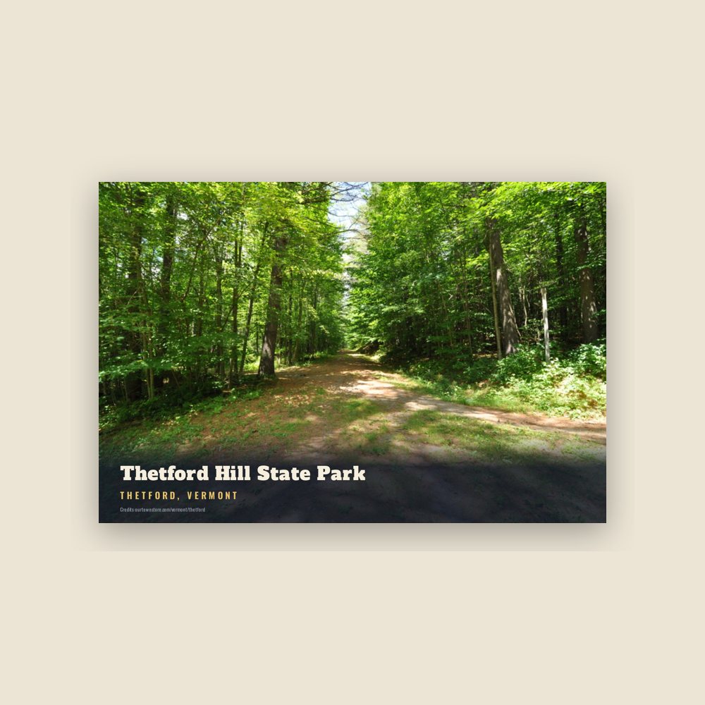 Thetford Thetford Hill State Park Postcard