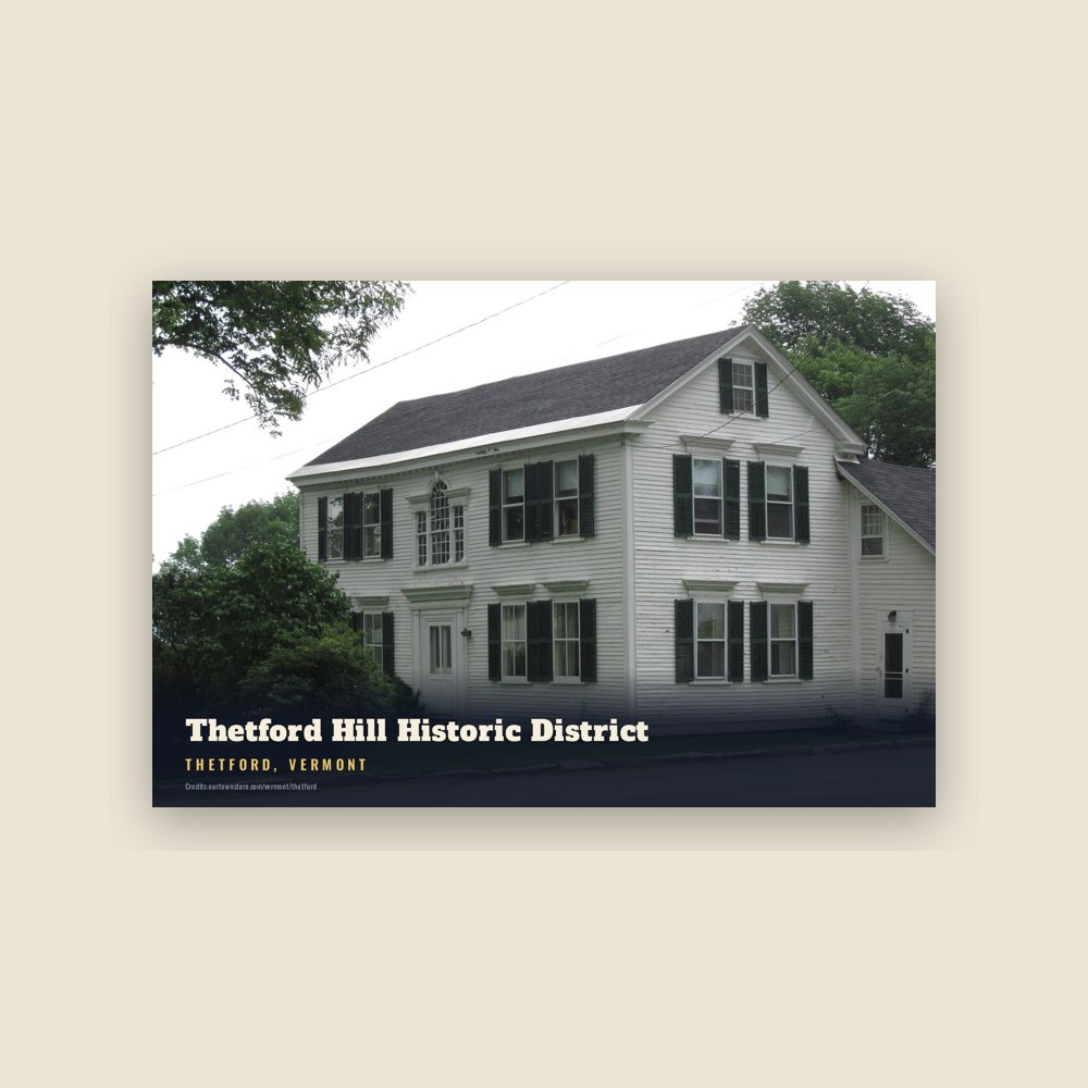 Thetford Thetford Hill Historic District Postcard
