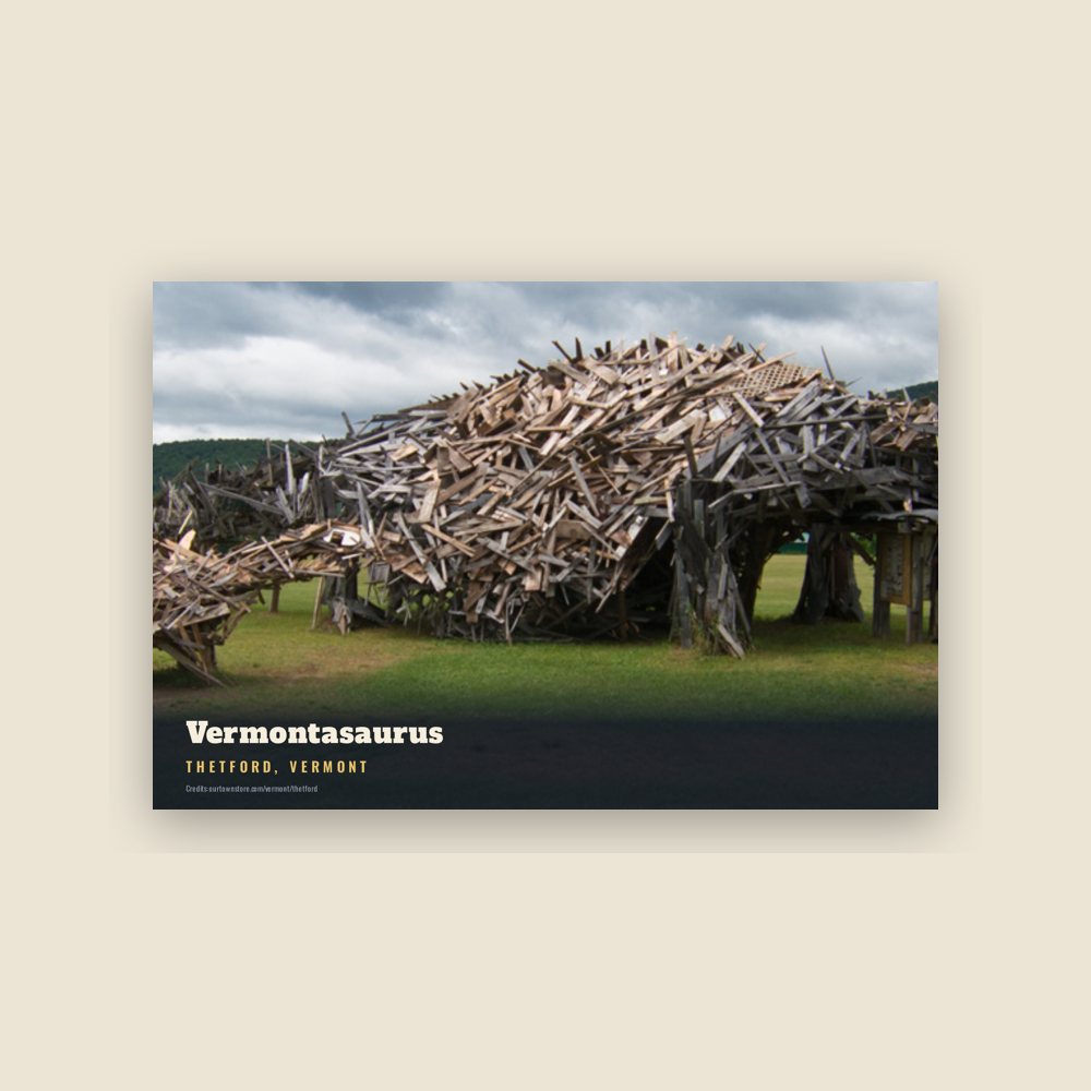 Thetford Vermontasaurus Postcard