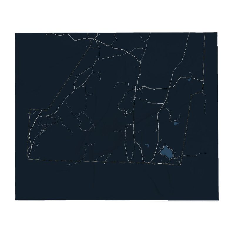 Tinmouth Street Map Throw Blanket