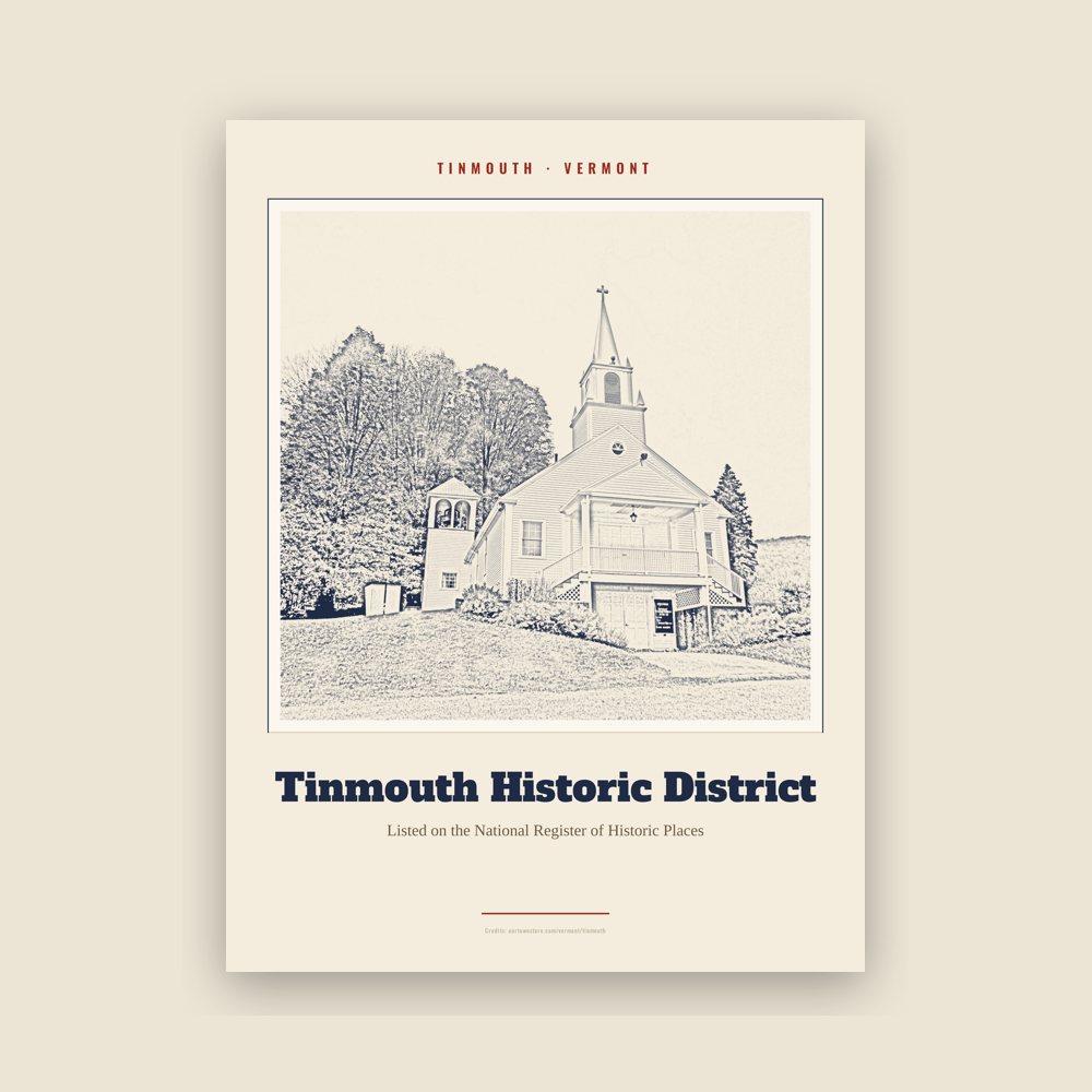 Tinmouth Tinmouth Historic District Landmark Print