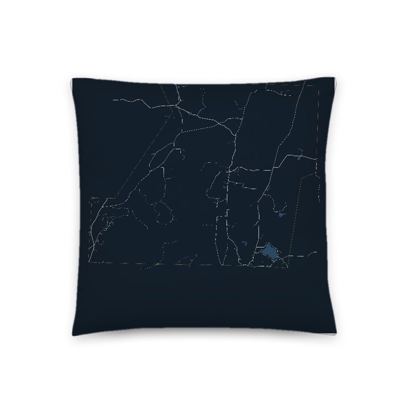 Tinmouth Map Throw Pillow