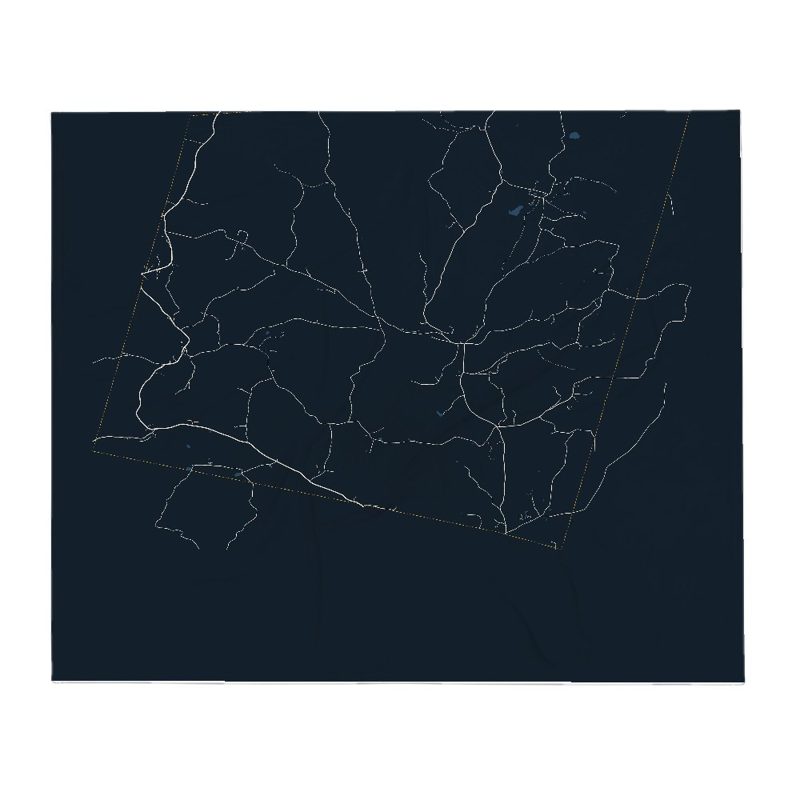 Topsham Street Map Throw Blanket