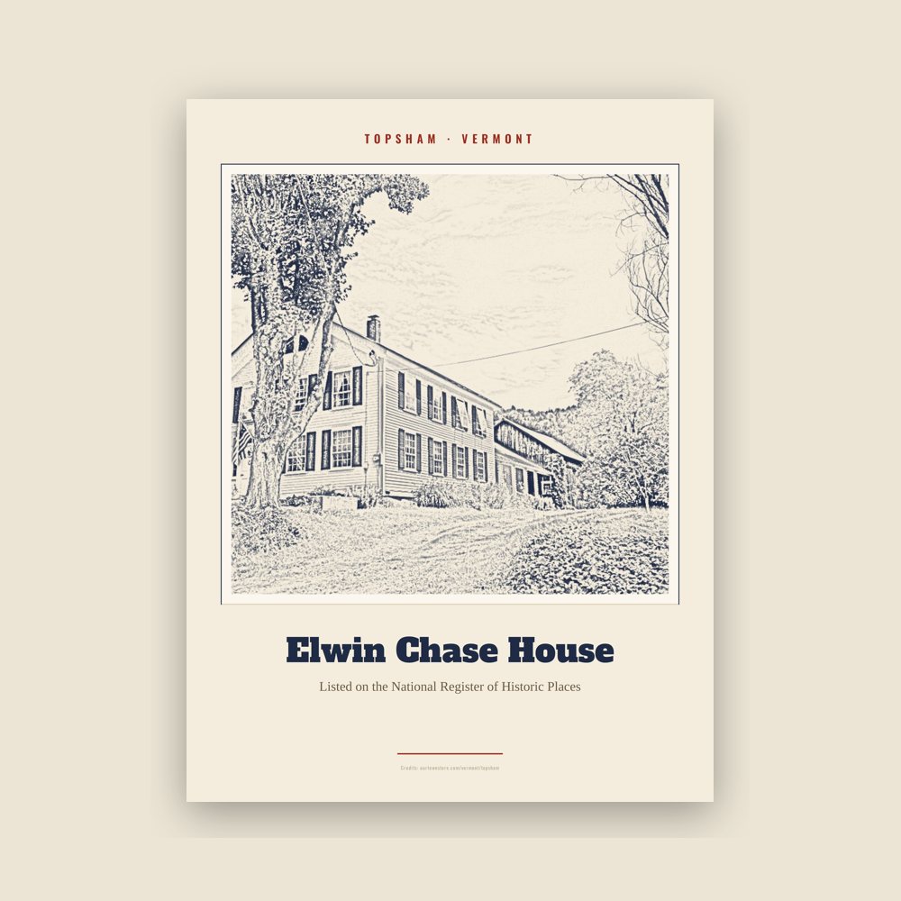 Topsham Elwin Chase House Landmark Print