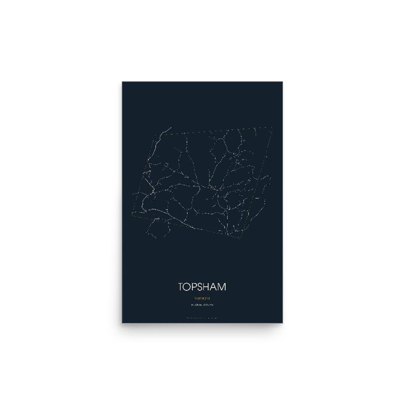 Topsham Street Map Poster · Midnight