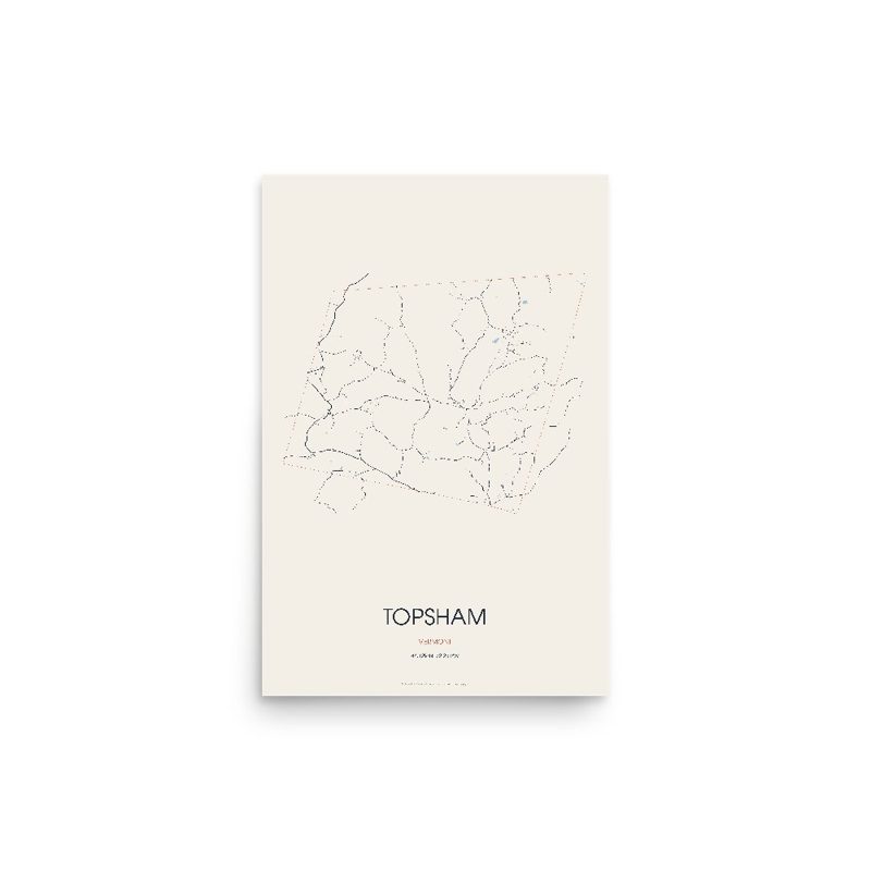 Topsham Street Map Poster · Linen