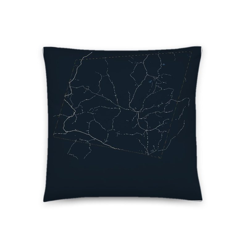 Topsham Map Throw Pillow