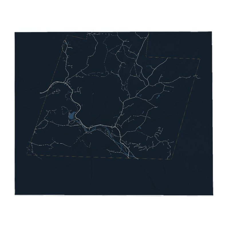 Townshend Street Map Throw Blanket