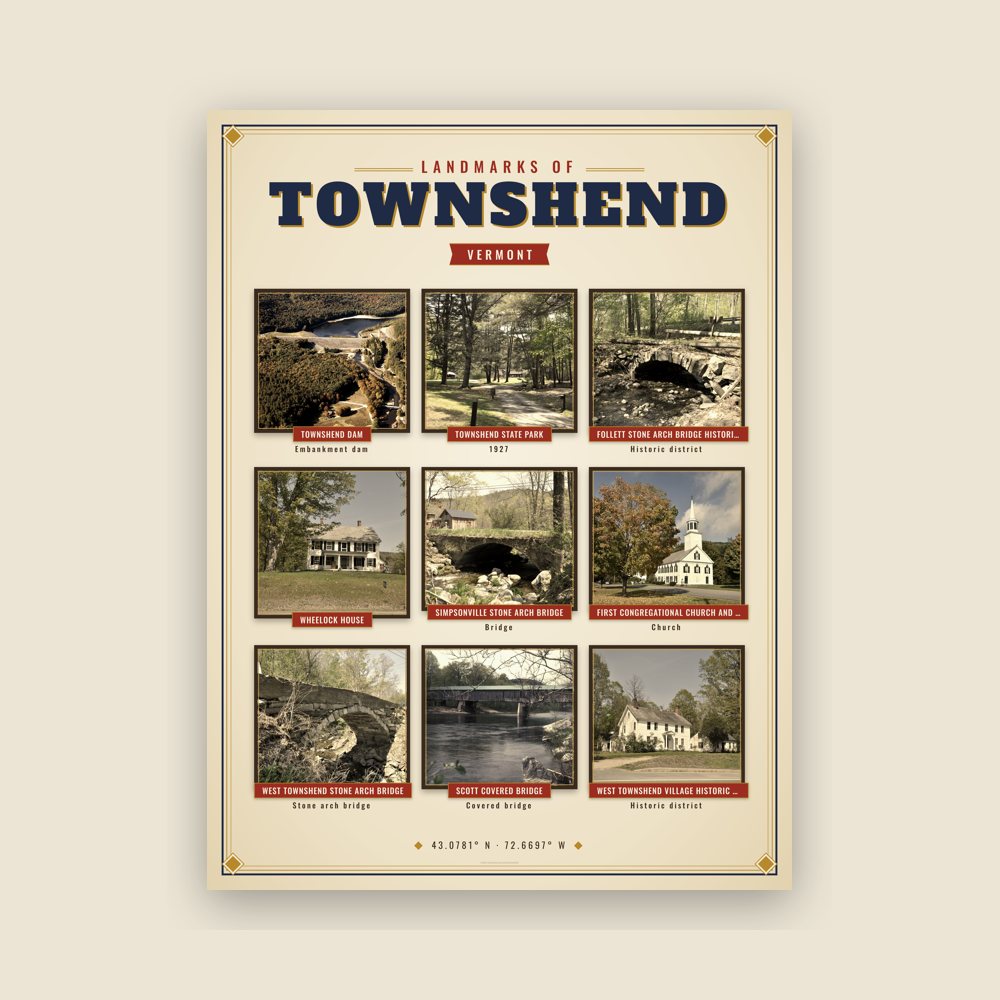 Townshend Landmarks Photo Poster