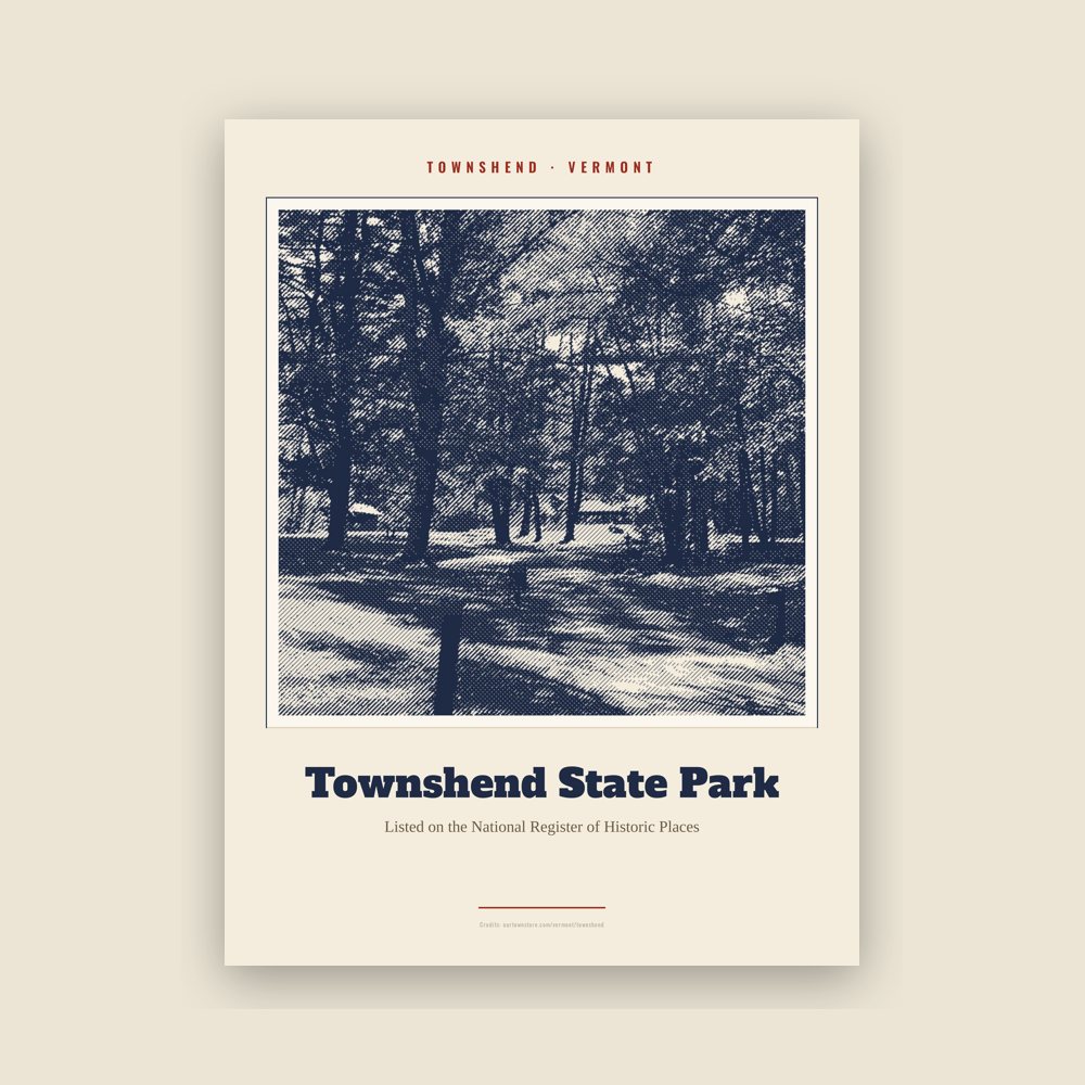 Townshend Townshend State Park Landmark Print